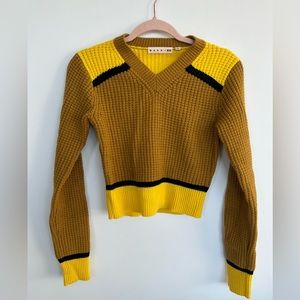 MARNI for Uniqlo Knitted V-Neck Long-Sleeve Sweater